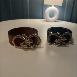 Snake buckle belts from Express